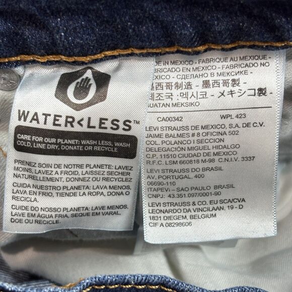 Levis 505 Jeans Men's 38x34 Blue Faded Denim Straight Leg Regular Fit Stretch - Picture 11 of 13